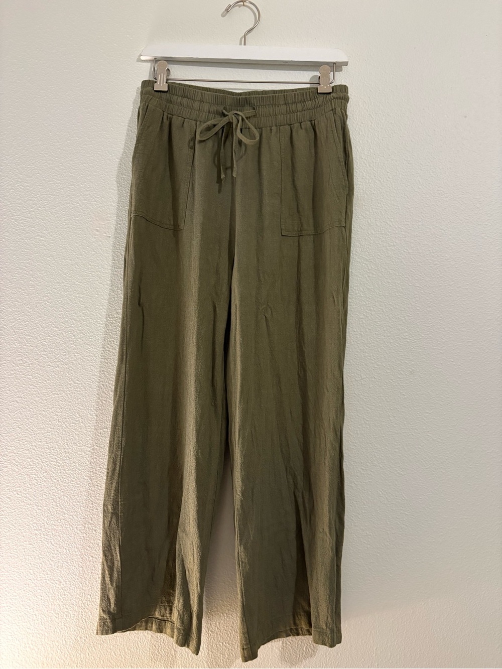 Olive High Waist Summer Pant